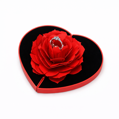 Caja Flor Para Anillo